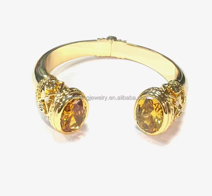 Le placement en laiton bracelet bracelets manchette bijoux pierres de grenat bijoux en argent Glitter CZ
