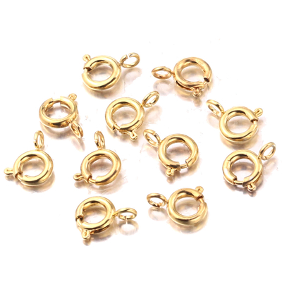 18K plaqué en or fermeture à ressorts accessoires faits main 925 bijoux en argent sterling