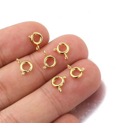 18K plaqué en or fermeture à ressorts accessoires faits main 925 bijoux en argent sterling