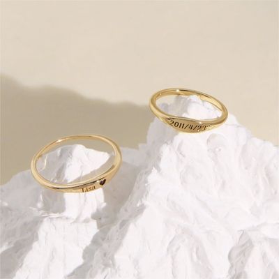 Engagement Stacking Rings in 925 Sterling Silver Personalized and Elegant Design