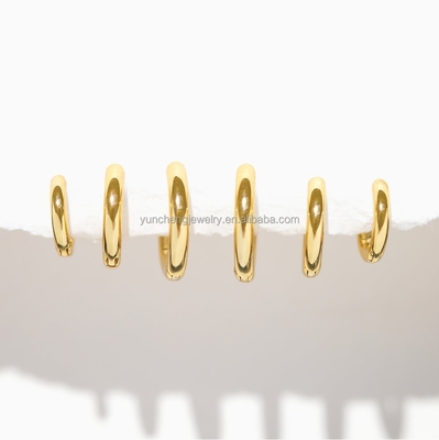Jeux de bijoux en argent fin Minimaliste 18K Or 9MM 11MM 13MM Hoop Set pour FedEx DHL UPS TNT EMS Expédition