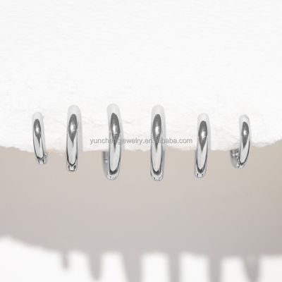 Jeux de bijoux en argent fin Minimaliste 18K Or 9MM 11MM 13MM Hoop Set pour FedEx DHL UPS TNT EMS Expédition