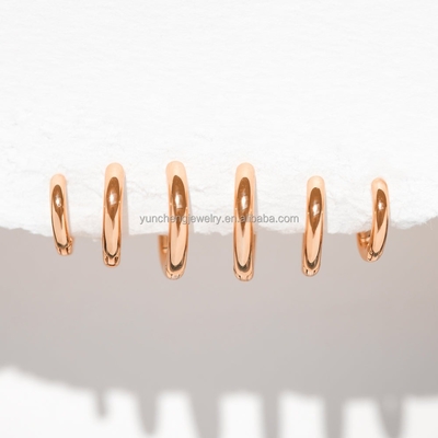 Jeux de bijoux en argent fin Minimaliste 18K Or 9MM 11MM 13MM Hoop Set pour FedEx DHL UPS TNT EMS Expédition