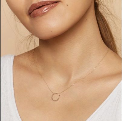 Collier en or 14K plaqué 925 Sterling Silver Twist Collier avec chaîne de liens de 16 pouces de long