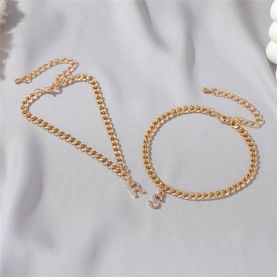 Personnalisé 18K plaqué en or de la mode de laiton cubain chaîne de lien de bracelet de tennis pour femmes
