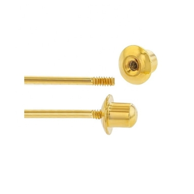 Boucles d'oreilles en or de 5 mm de 18 carats, parfait cadeau pour les enfants en argent sterling 925.