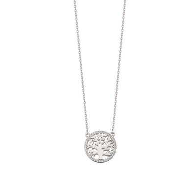 Période de fête 18K or plaqué Sterling Argent Arbre de la Vie Collier de pendentif pour femmes