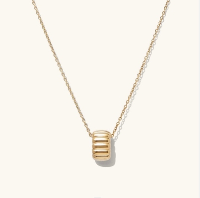 Collier en or plaqué 925 argent sterling simple à perles uniques