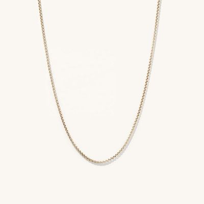 Chaîne de collier de boîte ronde en or 18K faite à la main avec expédition rapide et logo personnalisable