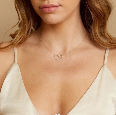 Collier d'amour en argent de 925 pour une petite amie