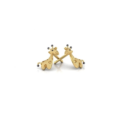 Technologie d'insertion micro argent sterling bijoux pour le corps des enfants girafe boucles d'oreilles