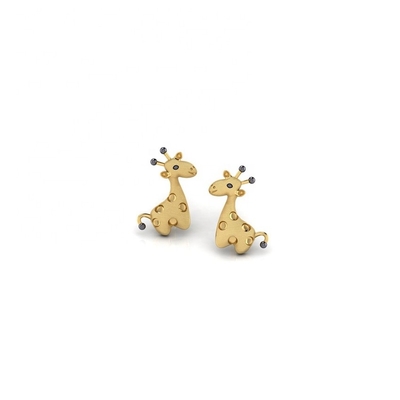 Technologie d'insertion micro argent sterling bijoux pour le corps des enfants girafe boucles d'oreilles