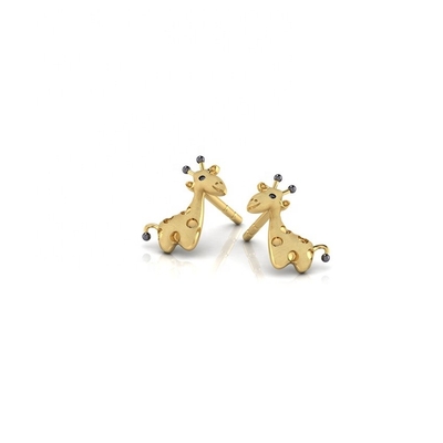 Technologie d'insertion micro argent sterling bijoux pour le corps des enfants girafe boucles d'oreilles