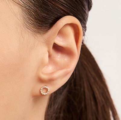 Anneaux à oreille classique en argent sterling pour filles