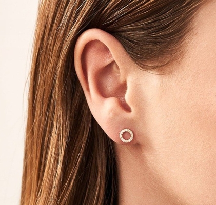 Anneaux à oreille classique en argent sterling pour filles