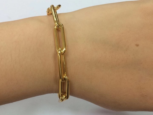 Bracelet en laiton épais 18K Chaîne en or pour hommes et femmes de différentes longueurs par Karen