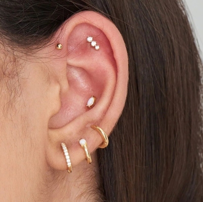 Basic 18K Gold Plated Simply Stacking Huggies ECO-Friendly 925 Sterling Silver Jewelry