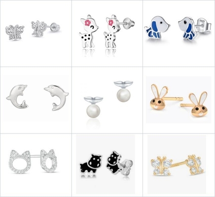 C'est une jolie boucle d'oreille à vis à l'arrière.