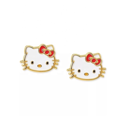 Des boucles d'oreilles en émail pour filles en argent sterling 925