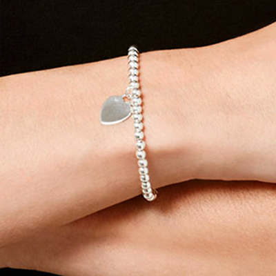Bracelet en forme de cœur et d'arbre en forme de charme à perles 925 argent sterling pour bracelets pour femmes