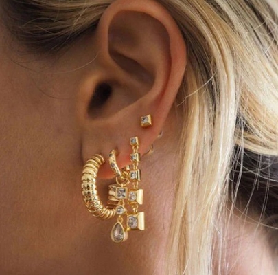 Boucle d'oreille en argent de 925 sterling pour les filles