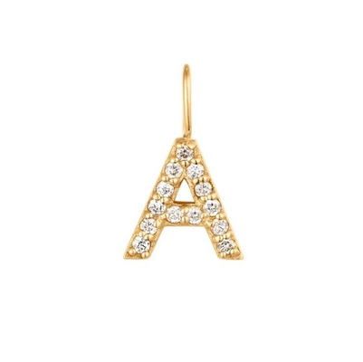 Une lettre en argent 925 exempt de nickel Un collier de charme en diamant