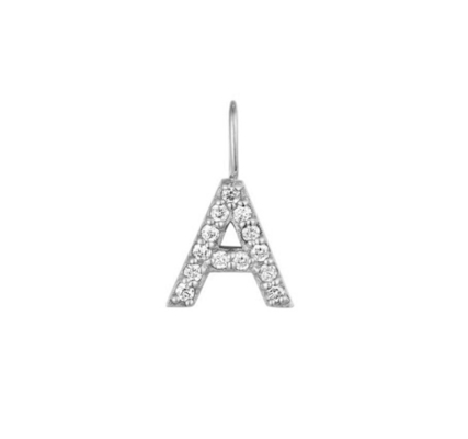 Une lettre en argent 925 exempt de nickel Un collier de charme en diamant