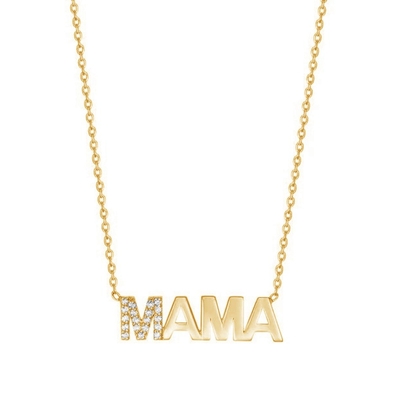 Engagement 2022 Unique MAMA 18K Or en gros Journée des mères Cadeaux 925 Sterling Collier en argent bijoux