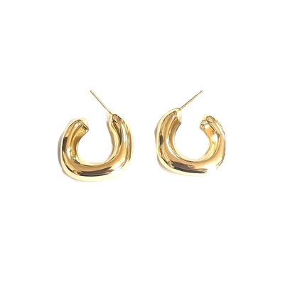 Personnalisation Boucles d'oreilles en cuivre en or 18K ODM Boucles d'oreilles en or pour femmes
