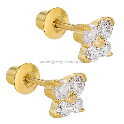 Des boucles d'oreilles pour enfants personnalisées 925 Sterling Silver