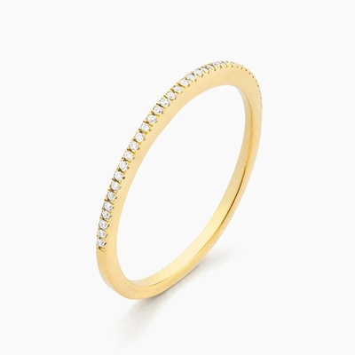 Article chaud 18K or plaqué demi-éternité empilable 925 argent sterling bague de musique féminine