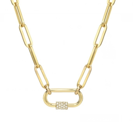 Collier en argent ovale en argent sterling 925 avec OEM