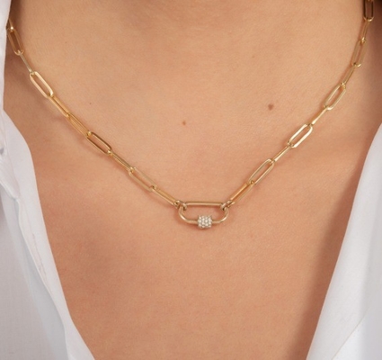 Collier en argent ovale en argent sterling 925 avec OEM