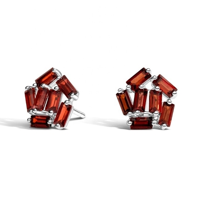 Boucles d'oreilles en or blanc sur mesure