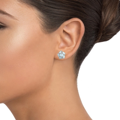 Boucles d'oreilles en or blanc sur mesure