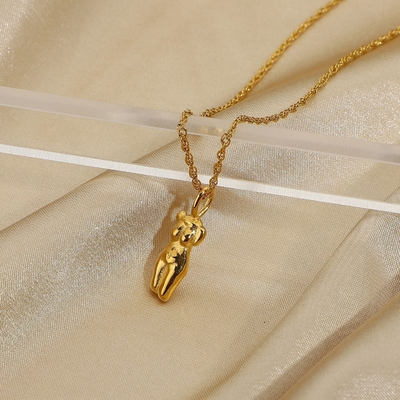 OEM 18 pouces 18K Collier doré Jeunes filles bijoux Collier de forme corporelle