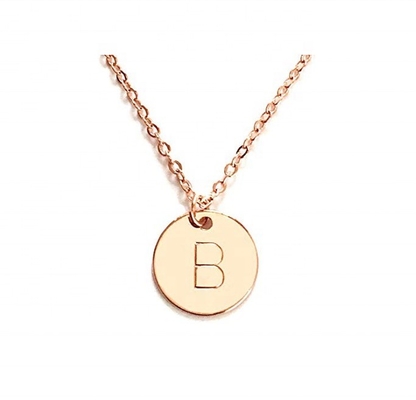 Collier de pendentif en acier inoxydable à disque de 10 mm 45 cm + 5 cm