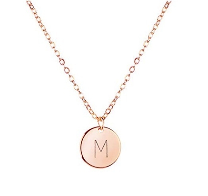 Collier de pendentif en acier inoxydable à disque de 10 mm 45 cm + 5 cm