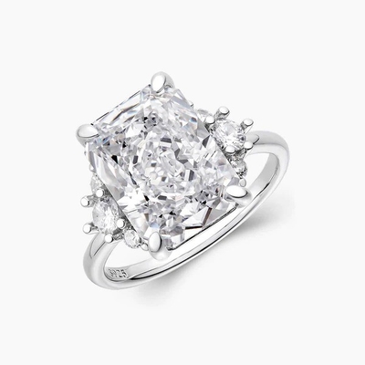 18K or plaqué pierre principale CZ Vintage mariage 925 Sterling Silver Ring pour les filles