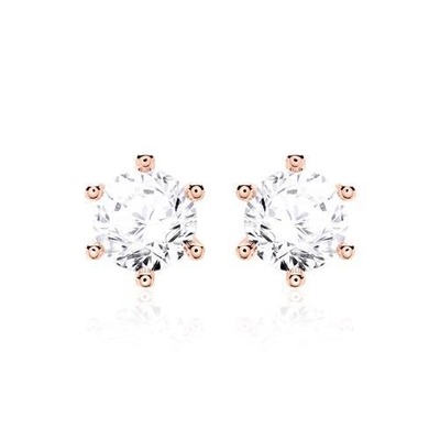 Des boucles d'oreilles en argent 925 en argent 18K en zirconium
