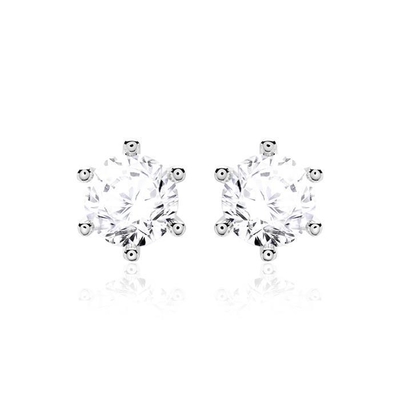 Des boucles d'oreilles en argent 925 en argent 18K en zirconium