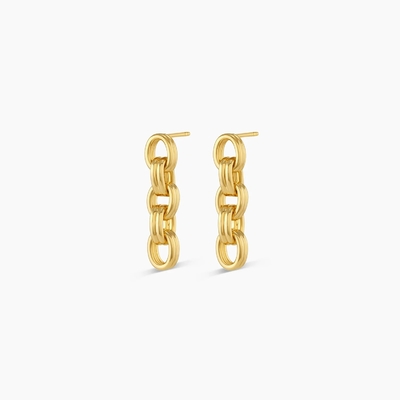 Des boucles d'oreilles en or 18 carats en goutte à goutte