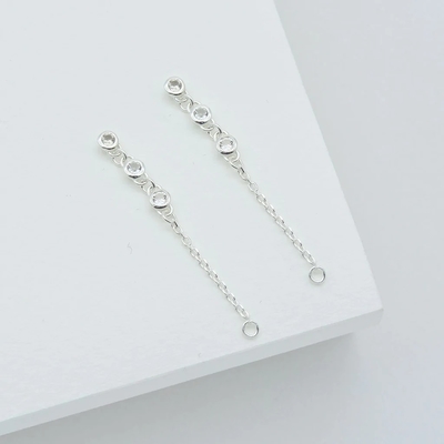 Des boucles d'oreilles en argent 925