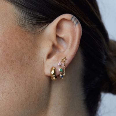 Des boucles d'oreilles en argent 925