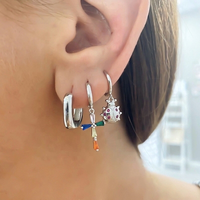 ÉCOUCHES Véritables 18K plaqué en or Boucle Huggie Sterling Argent 925 bijoux pour femmes filles
