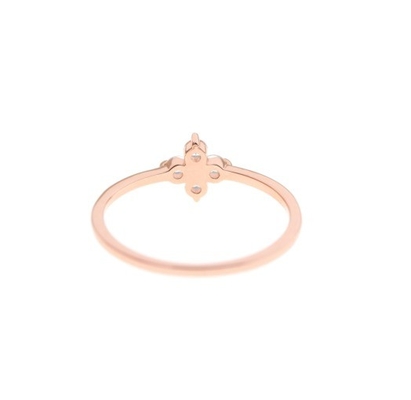 Élégance de 18 carats d'or Vermeil quatre pierres précieuses de topaze fleur 925 Anneaux en argent sterling