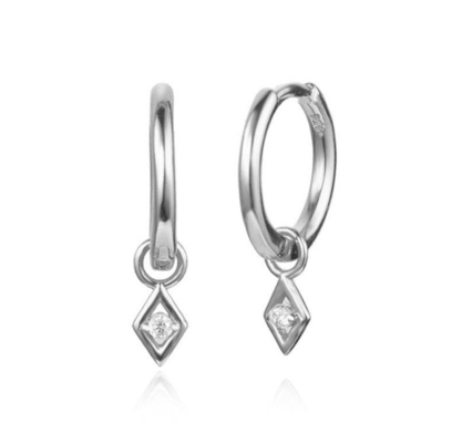 Couleur de pierre à la mode 18k or pur plaqué Boucle d'oreille en argent sterling 925