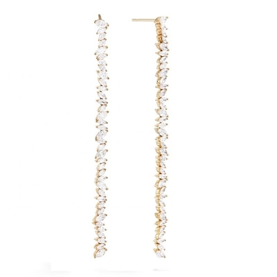 bijoux personnalisés autres boucles d'oreilles de type long argenté boucles d'oreilles avec marquis CZ Stone