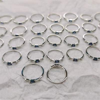 Joaillerie de haute qualité Anneaux diamantés en pierre personnalisés pour femmes en or 14K 18K plaqué