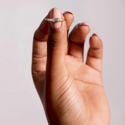 Joaillerie de haute qualité Anneaux diamantés en pierre personnalisés pour femmes en or 14K 18K plaqué